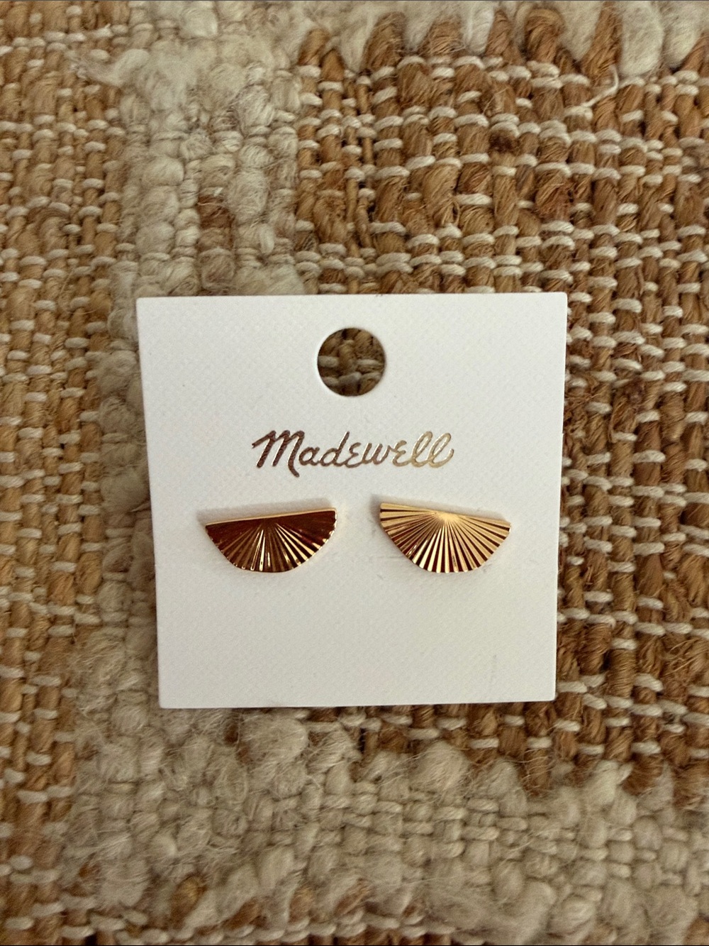 Madewell Gold Fan Half Moon Studs